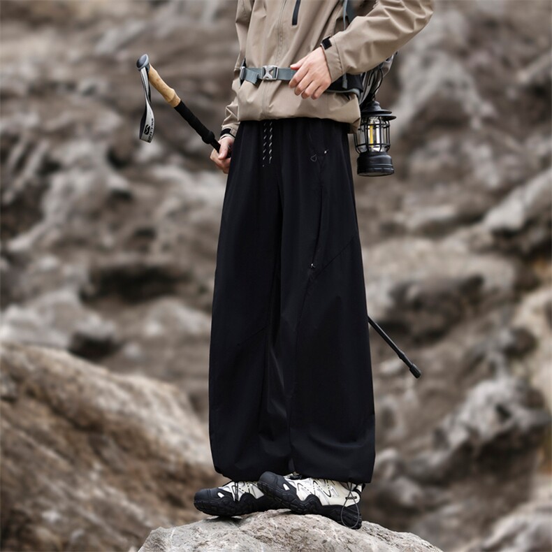 美式抽绳褶皱伞兵工装裤男女复古宽松休闲速干裤K0265-P52,男装工装外套,星座308B-2
