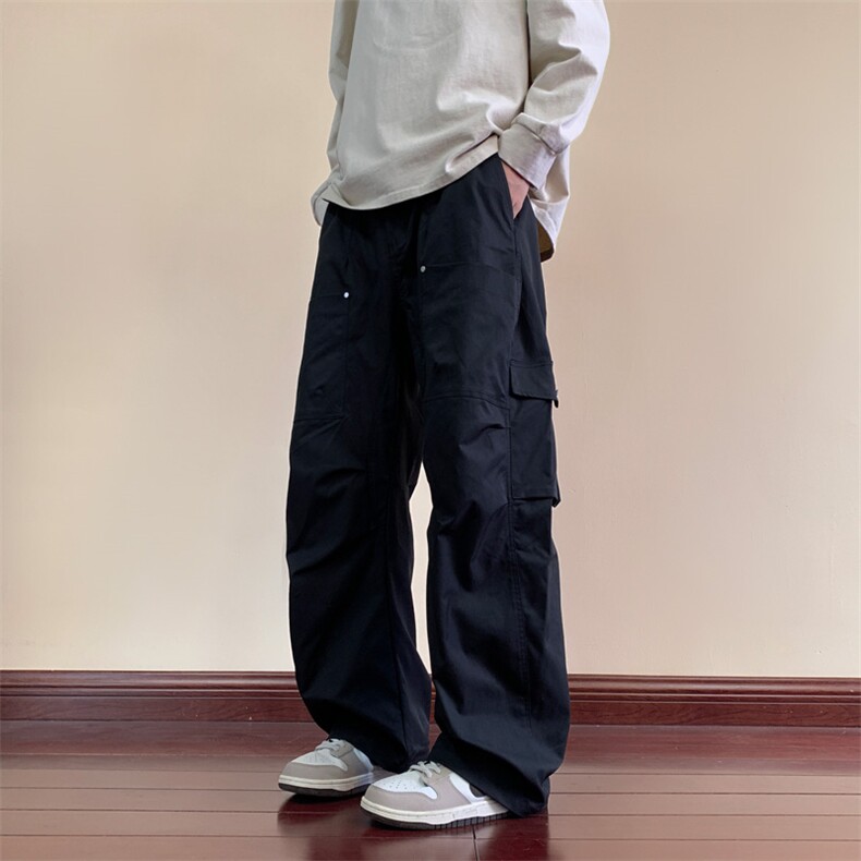 春秋凉感登山冲锋休闲工装裤男潮宽松复古阔腿长裤子YD00740/P55，男装工装外套，电商B316