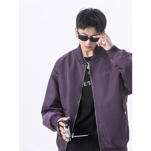 港风日系复古设计感刺绣拼接立领夹克男 XZ213-JK4321-P108控128图片