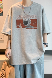 已注册/夏季内景港风宽松短袖T恤男潮休闲大码打底衫DT00599/P25图片
