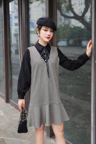 秋季休闲韩版连衣裙，女装连衣裙，千禧宏运