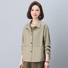 休闲短款外套女春秋2026新款小个子洋气百搭大码宽松中年妈妈上衣，女装短外套，悦见她