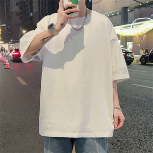 港风满天星面料冰感短袖T恤宽松百搭纯色光板圆领短袖TC3159-P20图片