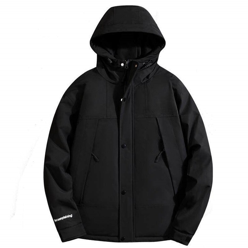 拼色冲锋衣韩版男士情侣光板连帽校服羽绒服白鸭绒外套,男装羽绒服,星座301D-5(原星座1415）