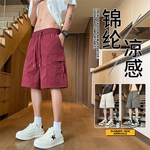 抖音品质新款宽松直筒工装百搭薄款五分裤A146-GY523特p30量大优