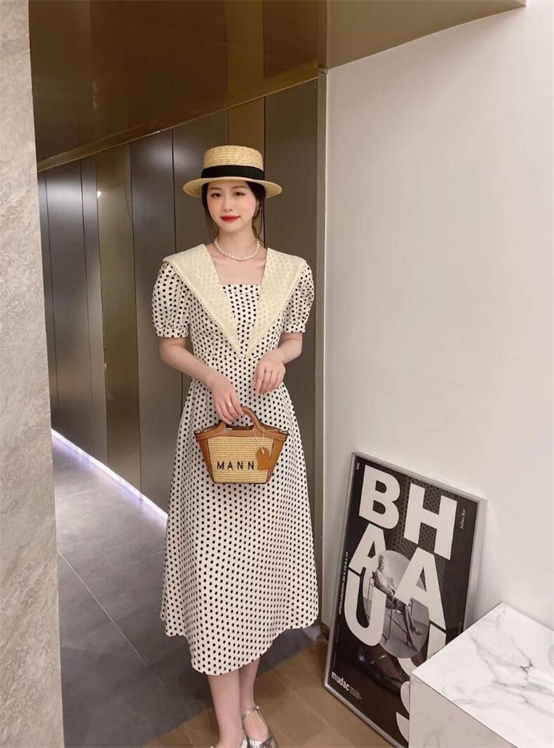 波点闺蜜款一长一短连衣裙，女装连衣裙，亿炫(5F)