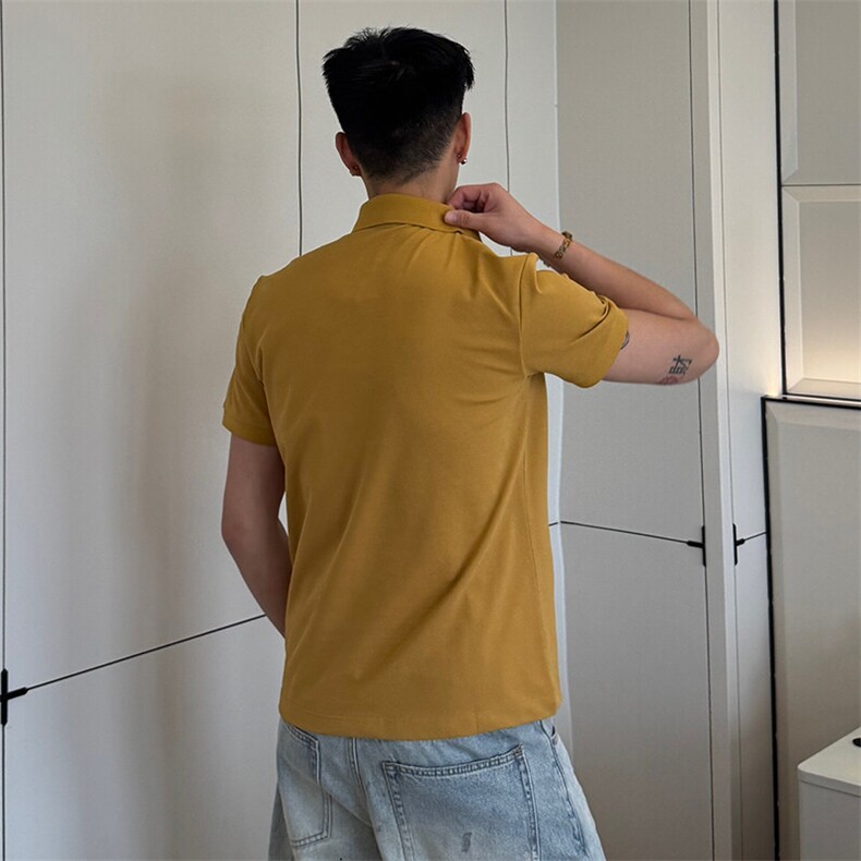 7A抑菌220克丝光珠地高品质常年主推短袖T恤翻领Polo衫T0257,男装Polo衫,电商D342
