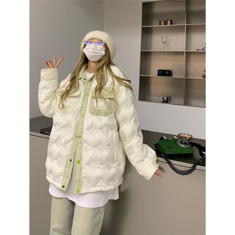 网图美式小香风格印外套加厚男女棉衣宽松棉服潮A025-QY13357-P88,男装棉衣,电商A025