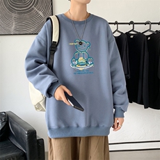 Y2476P38！21年秋冬新款港风日系大码印花长袖圆领卫衣男，男装卫衣，星座510A-1