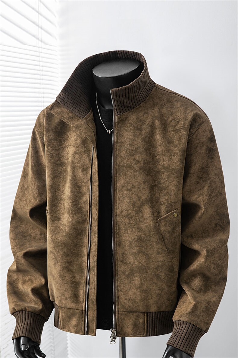 2026春季新款得物品质休闲皮夹克飞行服皮衣男防外套26183-60,男装夹克,星座1402-2