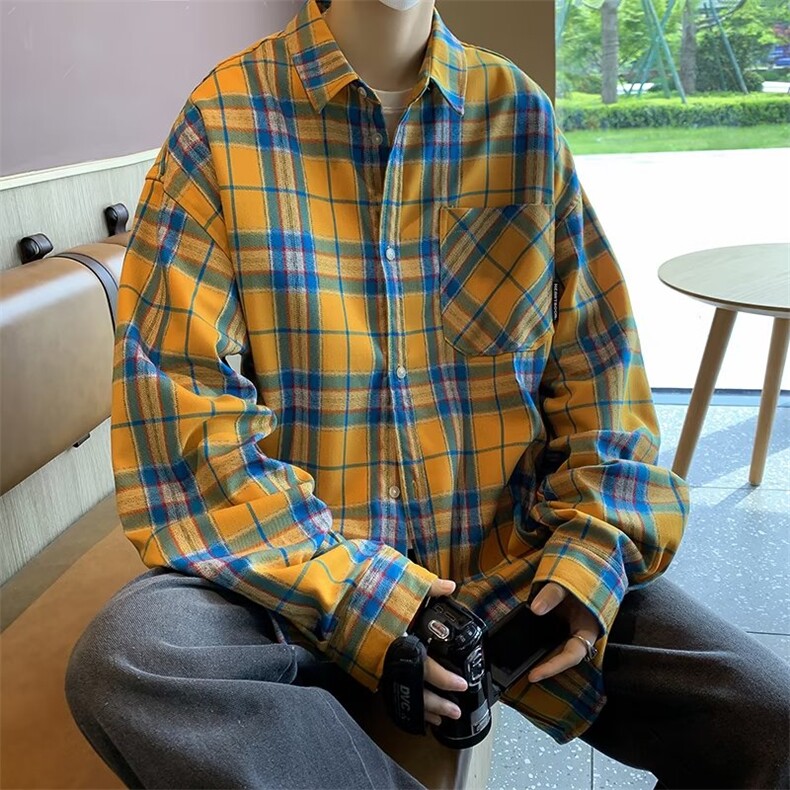 青春流行衬衫潮流春秋季日常男新款潮标准ins时尚长袖CCS18/P38,男装衬衫,星座506