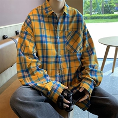 青春流行衬衫潮流春秋季日常男新款潮标准ins时尚长袖CCS18/P38，男装衬衫，星座506