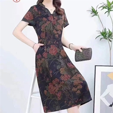 藏青色带花