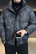 标50绒皮羽绒服男冬季2025新款美式皮衣外套A313-K27582-P225，男装皮衣，电商A313