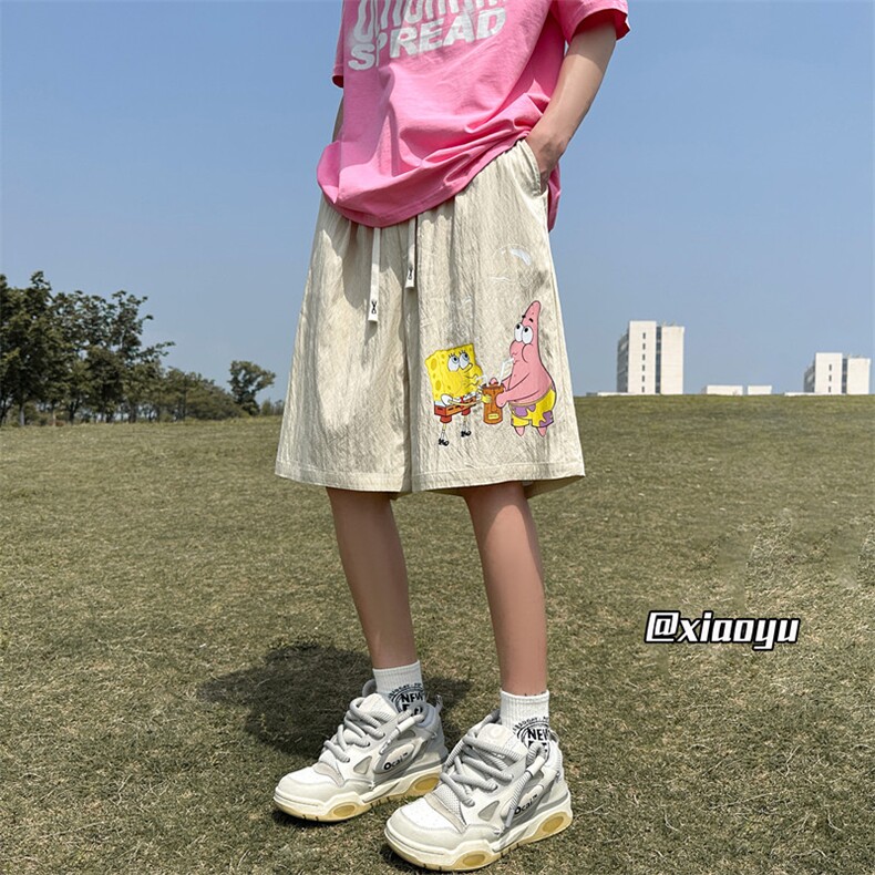 XZ616夏季海绵宝宝派大星速干短裤印花休闲五分裤TY2464P35控48,男装牛仔裤,星座512A（原616）