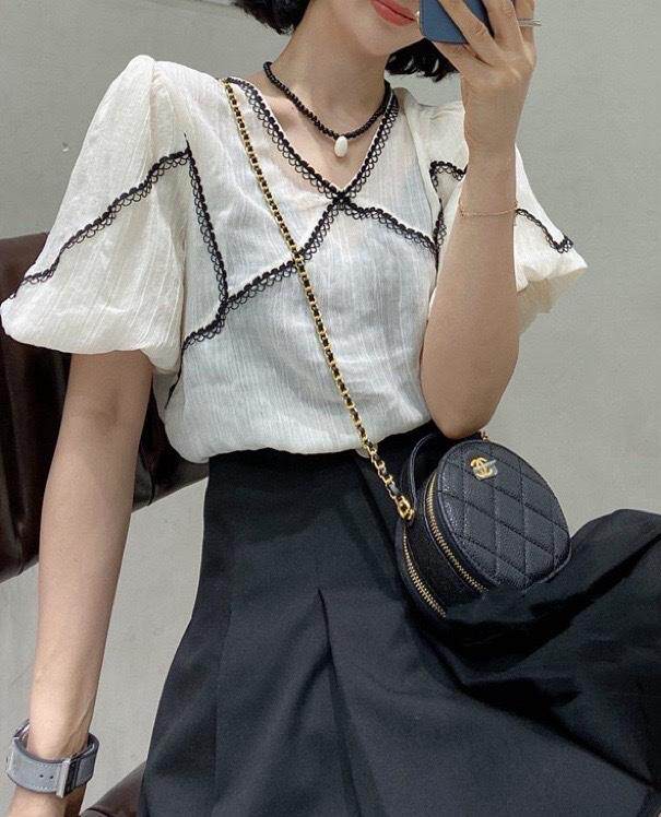 【新款】撞色拼接上衣，其它，色调轩