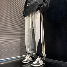 上新青少年纯棉休闲潮牌拼色运动裤子XZ301b-2-CK652特P43，男装休闲裤，星座301B-2（原A443-1）