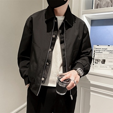 秋季2024轻熟抖音小伙假两件纯色休闲夹克店主风A236-JK5031-P115，男装夹克，电商A236