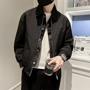 秋季2024轻熟抖音小伙假两件纯色休闲夹克店主风A236-JK5031-P115图片