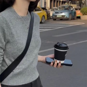 时尚百搭短款圆领羊毛衫 简约显瘦女士针织毛衣 秋季必备单品图片