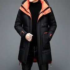 新款羽绒服男白鸭绒中年商务男式爸爸装休闲羽绒外套ALXB817-P385图片