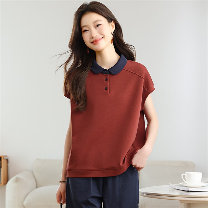 运动女夏薄款2025新款卫衣宽松休闲小个子妈妈七分裤时尚两件，女装T恤，忆绮罗