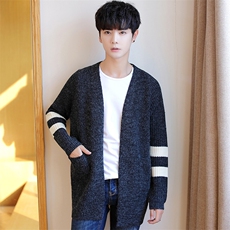 714-1-A101男款新款日系开衫潮休闲时尚毛衣男b，男装卫衣，星座1404-3