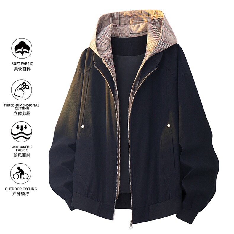 美式重磅高品质夹克假两件开衫外套SY8823特P80控158大码4-8XL+5,男装夹克,星座610B-1