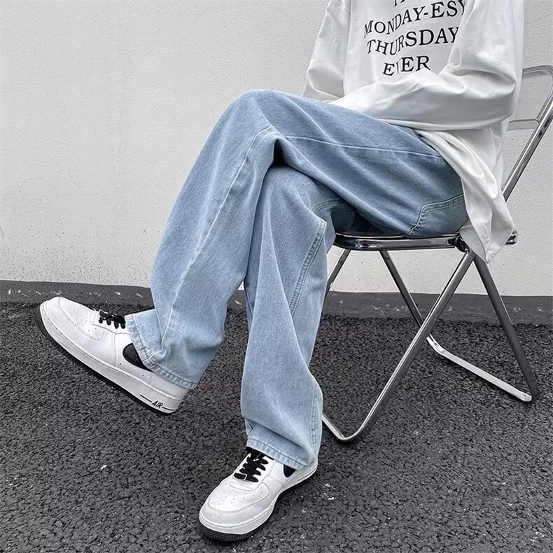 美式牛仔裤男春秋新款休闲直筒裤NB38P38图片