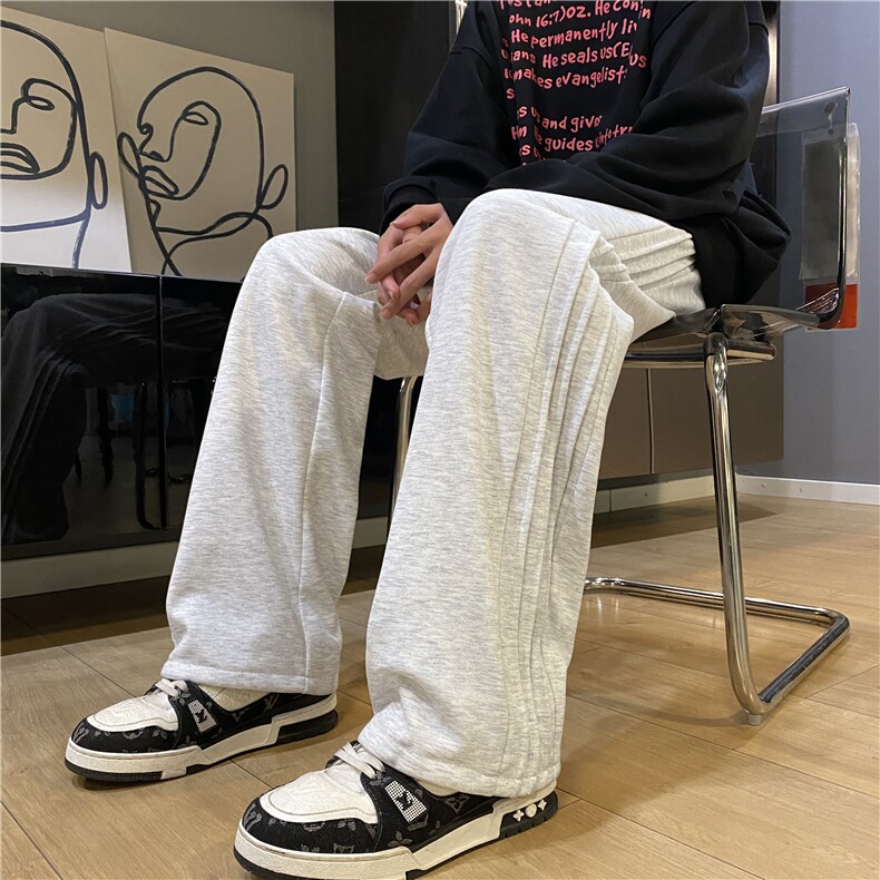 INS秋冬潮流条纹休闲裤常规K23504-p50控68加绒K23504JR-p60控78,男装休闲裤,电商B315