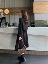 【秋季新款】连衣裙两件套小西装外套，女装连衣裙，笑思源