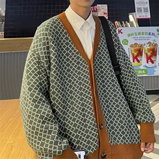 美式街头设计感圆领毛衣男慵懒风休闲针织衫M5514P46，男装针织衫/毛衣，星座1116-2