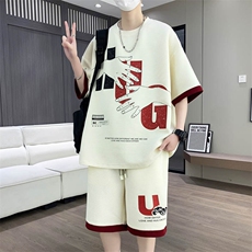 短袖短裤套装新款夏季冰凉感t恤帅气休闲运动套装A436-1102-P60，男装T恤，电商A436
