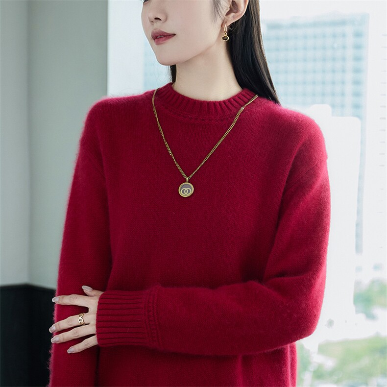 加厚双股半高领羊毛杉纯色女羊绒针织毛衣内搭秋冬套头羊毛打底衫图片