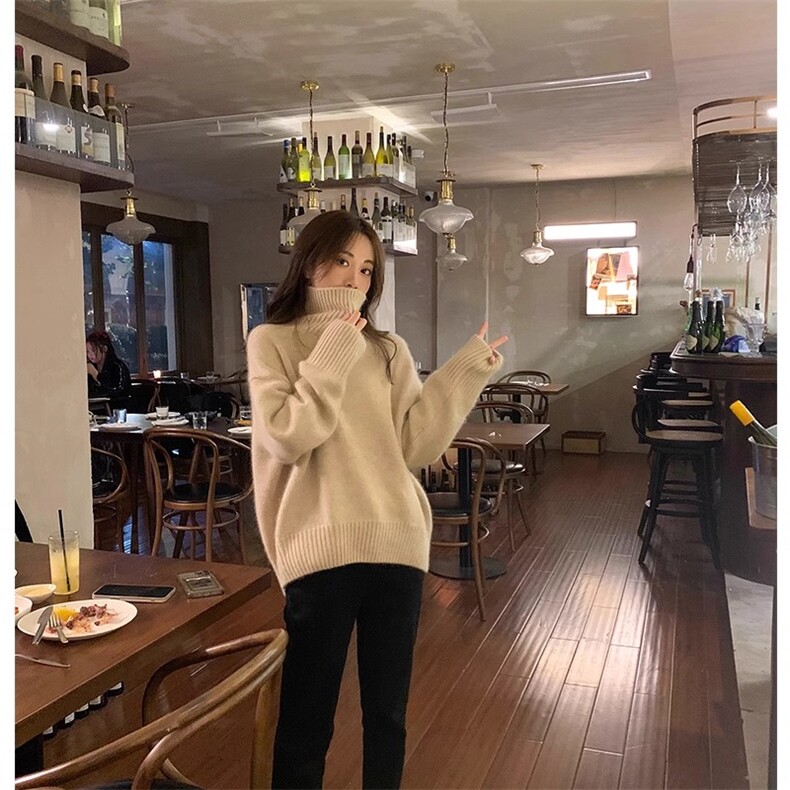 软糯35%山羊绒秋冬显瘦高领女打底衫保暖长袖套头,女装羊绒衫,琳华羊绒