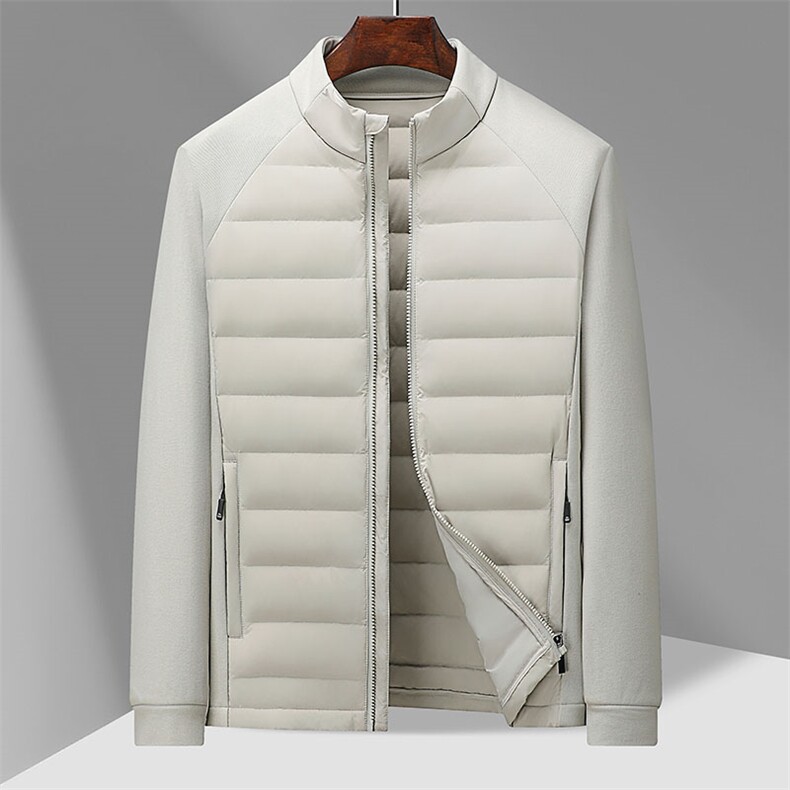 男士轻薄款羽绒服秋冬季2026新款中年爸爸冬装外套百搭立领衣服,男装羽绒服,电商B212（原钱塘6029）