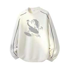 得物供货、复合重磅420克现货圆领卫衣宽松HD019-1-YLT25197-P35，男装卫衣，电商019-1
