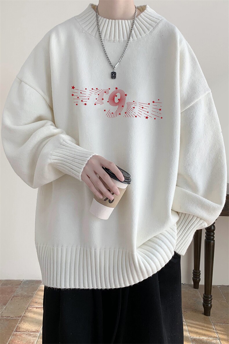 半高领毛衣男大码胖子针织衫毛线衣M18442-P45加绒款-P65,男装针织衫/毛衣,电商A040
