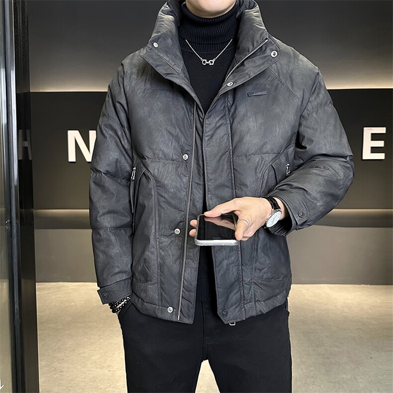 M-3XL28997-P245标50绒冬季保暖立领皮羽绒服男控券后价338，男装羽绒服，电商B321-1