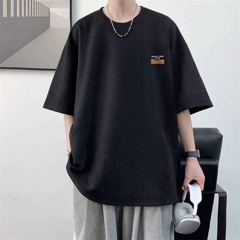 麂皮绒短袖t恤男大码半袖男大皂风JD82350-P25,男装T恤,电商A040