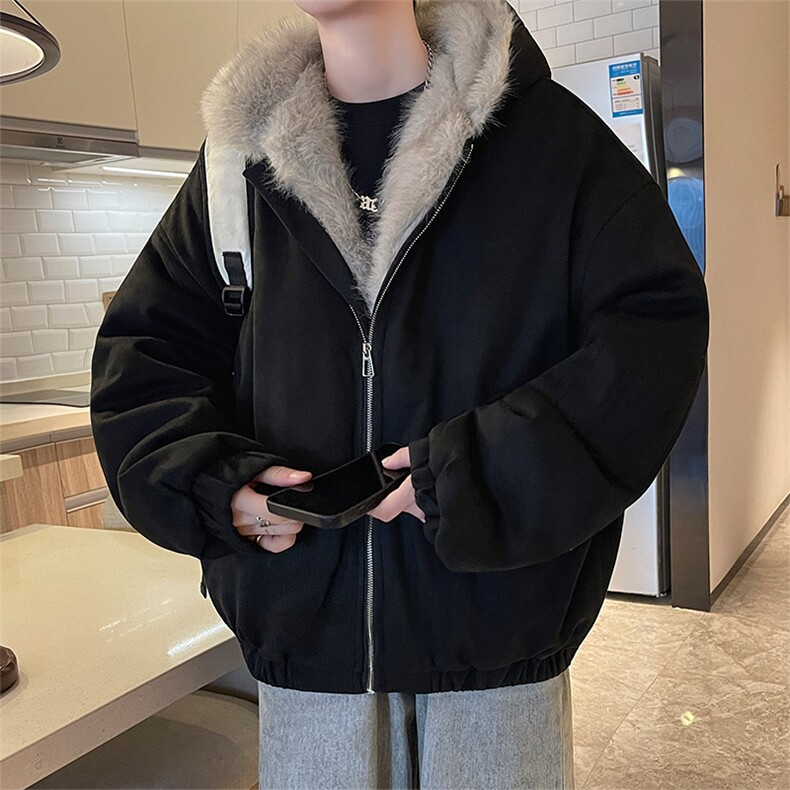 主推冬季连帽新款宽松/座山雕外套潮加厚棉衣XZ102B-1M817-P115,男装棉衣,星座102B-1