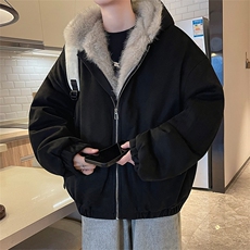 主推冬季连帽新款宽松/座山雕外套潮加厚棉衣XZ102B-1M817-P115，男装棉衣，星座102B-1