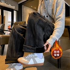 秋冬扎染加绒加厚大口袋工装裤灯芯绒休闲裤A583特P45控78，男装工装外套，电商A309
