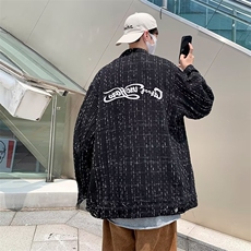 夹克男韩版潮流高街帅气字母刺绣2023春秋新款ins外套W4552-P51，男装夹克，星座412-2