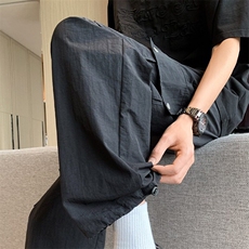 夏季男款工装裤美式潮牌2025新款运动裤抽绳直筒休闲长裤，男装休闲裤，星座506A
