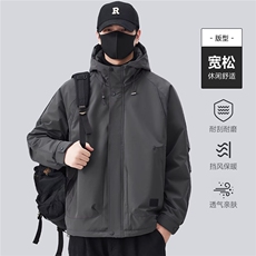 1506-1/ME999加棉1/P74男户外棉衣连帽休闲防水防污防油纯色外套，男装棉衣，星座1506-1