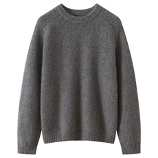 羊绒衫女100山羊绒针织衫2025秋冬新款圆领加厚直筒套衫简约毛衣，女装针织衫/毛衣，多娇羊绒