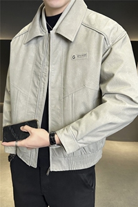 标90白鸭绒 羽绒服男士冬季加厚皮外套 B240-YR88262-P275图片