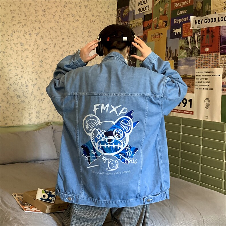 爆2023春季新款情侣牛仔夹克港风男士大码宽松外套JK808-P68,男装夹克,星座1103-3
