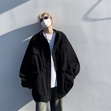 韩版潮牌ins风宽松设计学生外套痞帅夹克衫牛仔上衣HY482P95控139，男装夹克，电商A102B